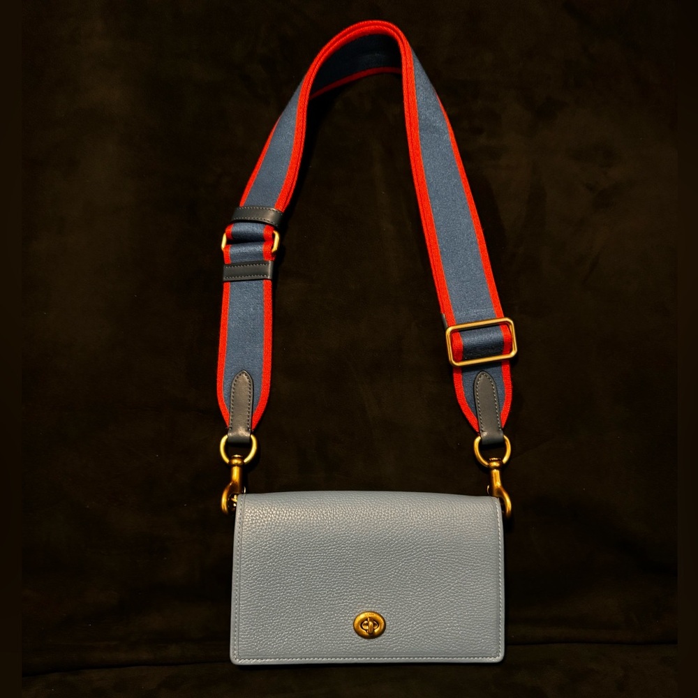 Coach Hayden Foldover Crossbody Clutch Bag in Pebble Leather